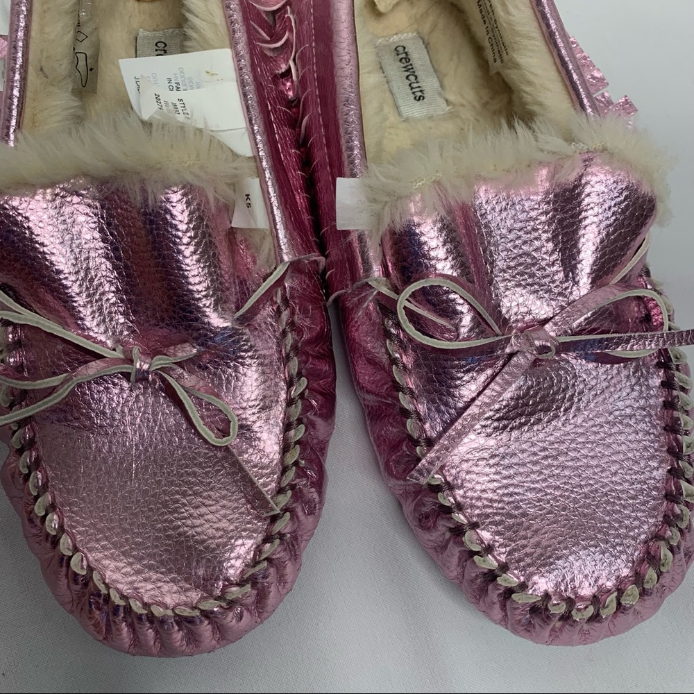 Jcrew pink metalic moccasin slippers - Picture 6 of 14
